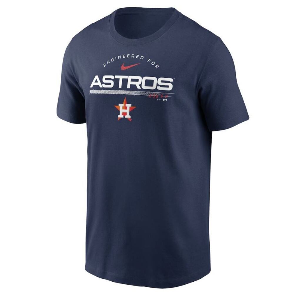 Nike Men's Houston Astros Team Engineered Performance Crew Tee in Navy Small $35